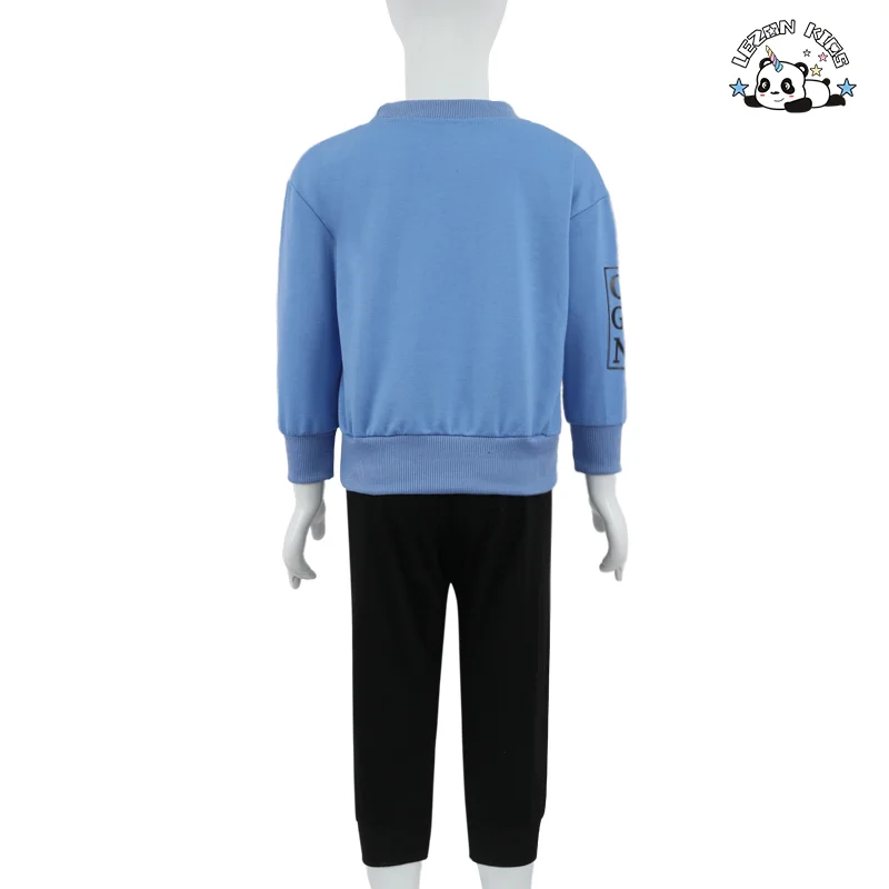LEZONKIDS - Children's Sports Suit Spring, Autumn and Winter Boys' Full-sleeved T-shirt Pants 2-piece Cotton Suit Children's Clothing Suit